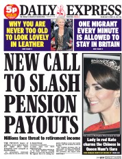 Daily Express () Newspaper Front Page for 21 October 2015