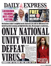 Daily Express () Newspaper Front Page for 21 October 2020