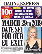 Daily Express () Newspaper Front Page for 21 March 2017