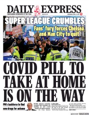 Daily Express () Newspaper Front Page for 21 April 2021