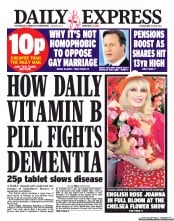 Daily Express () Newspaper Front Page for 21 May 2013
