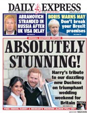 Daily Express () Newspaper Front Page for 21 May 2018