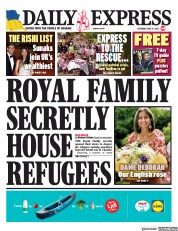 Daily Express () Newspaper Front Page for 21 May 2022