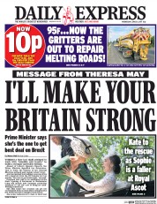 Daily Express () Newspaper Front Page for 21 June 2017