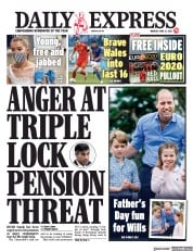 Daily Express () Newspaper Front Page for 21 June 2021