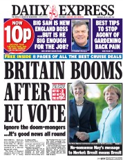 Daily Express () Newspaper Front Page for 21 July 2016
