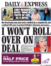 Daily Express () Newspaper Front Page for 21 September 2018