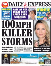 Daily Express () Newspaper Front Page for 22 October 2014
