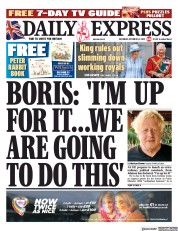 Daily Express () Newspaper Front Page for 22 October 2022