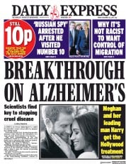 Daily Express () Newspaper Front Page for 22 December 2017