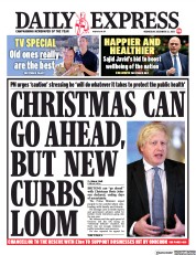 Daily Express () Newspaper Front Page for 22 December 2021