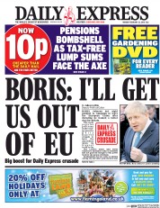 Daily Express () Newspaper Front Page for 22 February 2016