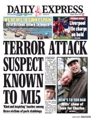 Daily Express () Newspaper Front Page for 22 June 2020