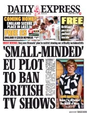 Daily Express () Newspaper Front Page for 22 June 2021
