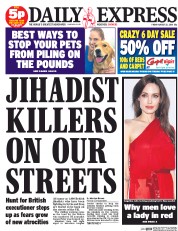 Daily Express () Newspaper Front Page for 22 August 2014