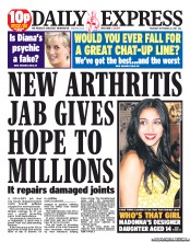 Daily Express () Newspaper Front Page for 22 September 2011