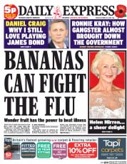 Daily Express () Newspaper Front Page for 23 October 2015