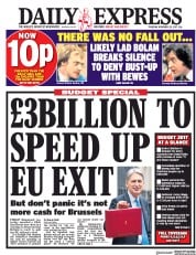 Daily Express () Newspaper Front Page for 23 November 2017