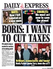 Daily Express () Newspaper Front Page for 23 January 2020