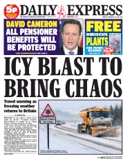 Daily Express () Newspaper Front Page for 23 February 2015