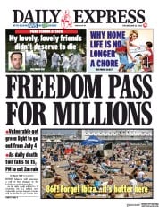 Daily Express () Newspaper Front Page for 23 June 2020