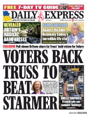 Daily Express () Newspaper Front Page for 23 July 2022