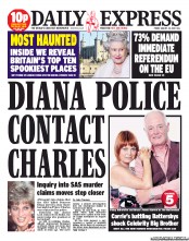 Daily Express () Newspaper Front Page for 23 August 2013