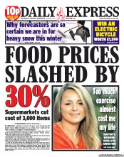 Daily Express () Newspaper Front Page for 23 September 2011