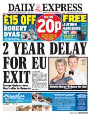 Daily Express () Newspaper Front Page for 23 September 2017