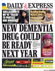 Daily Express () Newspaper Front Page for 24 November 2022