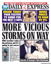 Daily Express () Newspaper Front Page for 24 December 2013