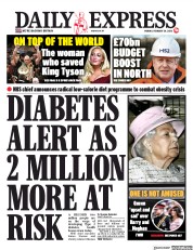 Daily Express () Newspaper Front Page for 24 February 2020