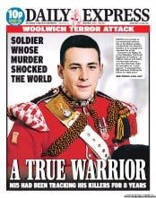 Daily Express () Newspaper Front Page for 24 May 2013