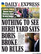 Daily Express () Newspaper Front Page for 24 May 2022