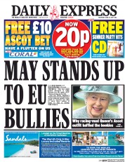 Daily Express () Newspaper Front Page for 24 June 2017