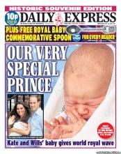Daily Express () Newspaper Front Page for 24 July 2013