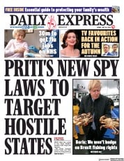 Daily Express () Newspaper Front Page for 24 July 2020
