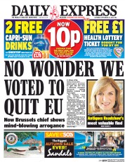 Daily Express () Newspaper Front Page for 24 September 2016