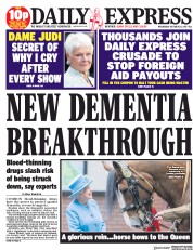 Daily Express () Newspaper Front Page for 25 October 2017