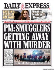 Daily Express () Newspaper Front Page for 25 November 2021