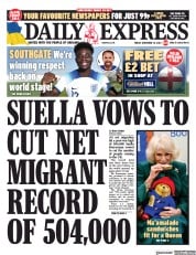 Daily Express () Newspaper Front Page for 25 November 2022