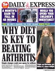 Daily Express () Newspaper Front Page for 25 January 2016
