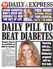 Daily Express () Newspaper Front Page for 25 February 2014