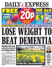 Daily Express () Newspaper Front Page for 25 March 2017