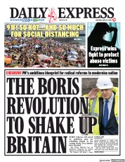 Daily Express () Newspaper Front Page for 25 June 2020