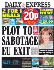 Daily Express () Newspaper Front Page for 26 November 2016