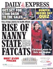 Daily Express () Newspaper Front Page for 26 December 2018
