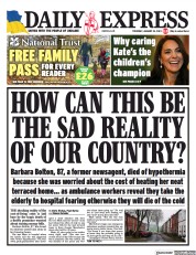 Daily Express () Newspaper Front Page for 26 January 2023