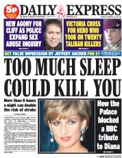 Daily Express () Newspaper Front Page for 26 February 2015