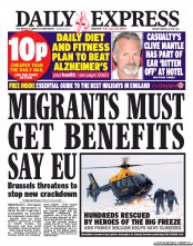 Daily Express () Newspaper Front Page for 26 March 2013